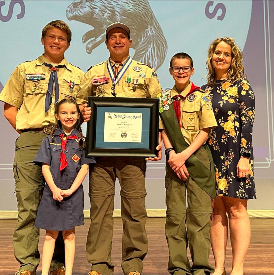 Scoutmaster Fred Roseman Receives Silver Beaver Award